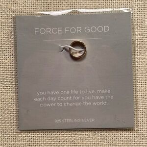 Origami Owl Silver Core “Force for Good” Ring Charm